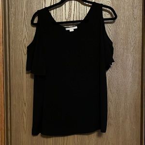 Black Cold Shoulder Top - Large